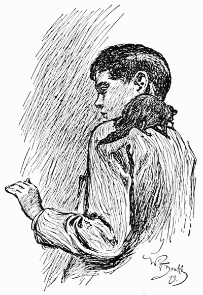 "RIKKI-TIKKI LOOKED DOWN BETWEEN
THE BOY'S COLLAR AND NECK."