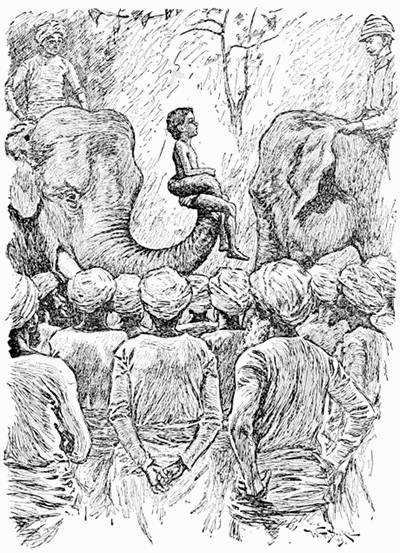 "'NOT GREEN CORN, PROTECTOR OF THE POOR,—MELONS,'
SAID LITTLE TOOMAI."